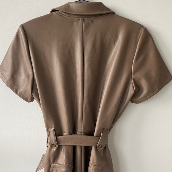 7 For All Mankind Vegan Leather Jumpsuit - Picture 6 of 6